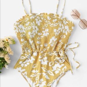 Shein cute floral one piece swimsuit